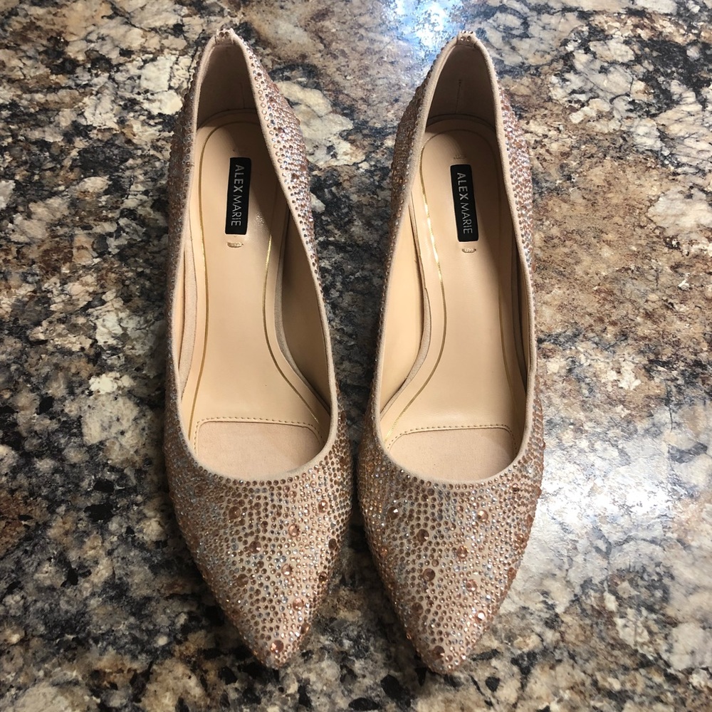 Alex Marie Rose Gold kitten heels